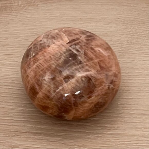 Peach Moonstone Tumbled Palm Stone Talisman - Crystal Enthusiast/Healing Stones - Picture 9 of 12